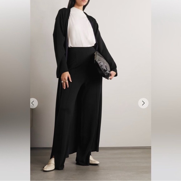 The Row Pants - THE ROW Egle stretch wool, silk and cashmere-blend high rise pants